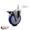Service Caster 5 Inch Blue Polyurethane 38 Inch Threaded Stem Caster with Brake SCC-TS20S514-PPUB-BLUE-PLB-381615 - alternate 2